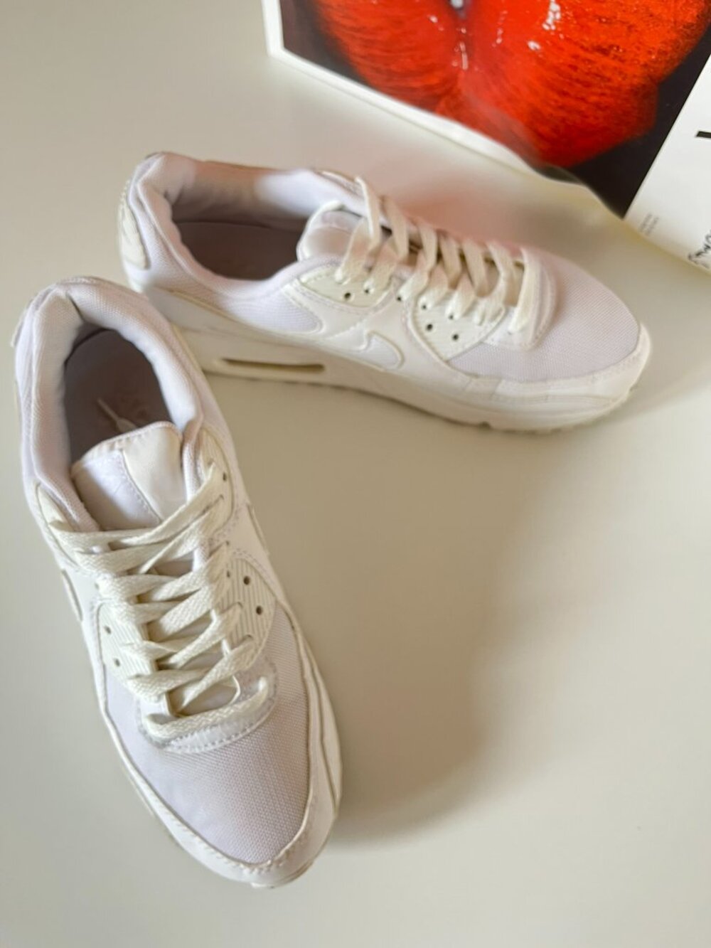 Nike Women’s Air Max 90 Triple White Sneakers